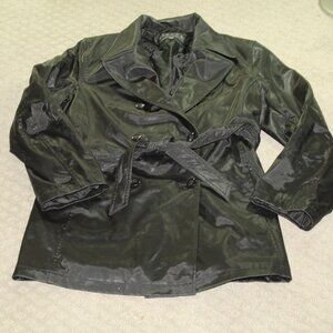 Giacca Women's S Black Belted Waterproof Trench Coat with Quilted Lining